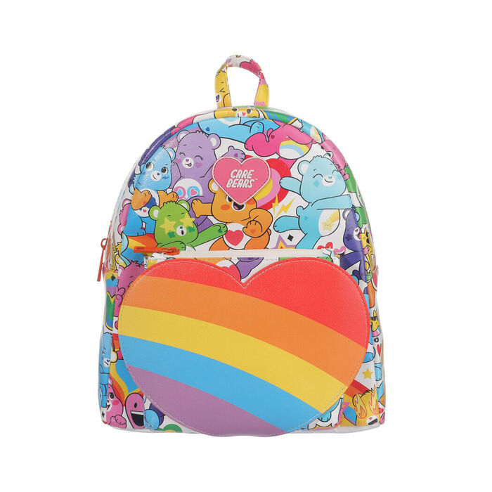 Ursinhos Carinhosos - Mochila Coração Arco-Íris