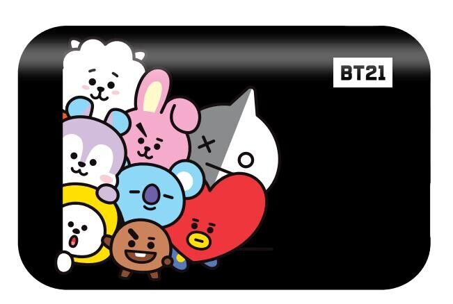 BT21 - Powerbank ultra fina 10000 mAh preta grande 