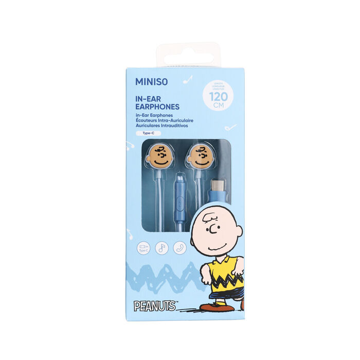 Snoopy Colorful Life: Auriculares In-Ear Type-C - Modelo: F056#(Charlie)