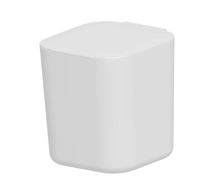 Caixote do Lixo de Secretária Minimalist com Tampa (Bege)