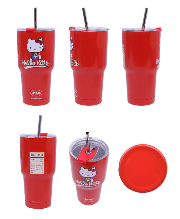 Garrafa de Aço Inoxidável de Parede Dupla da Hello Kitty Retro Diner de 900mL