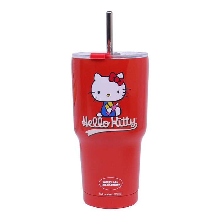 Garrafa de Aço Inoxidável de Parede Dupla da Hello Kitty Retro Diner de 900mL