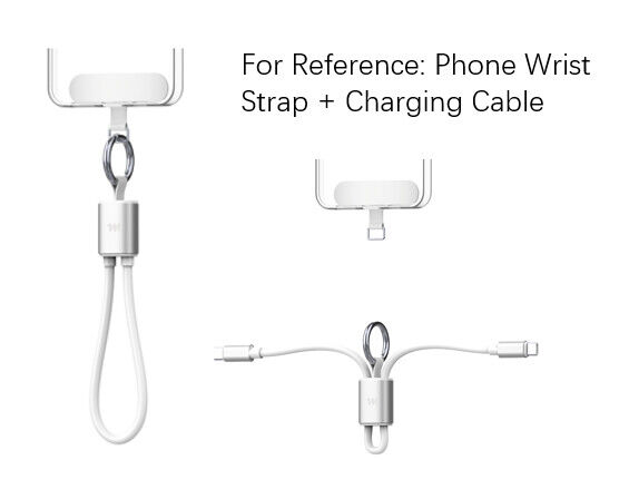 Cabo de Carregamento CTC com Alça de Silicone para Telemóvel Mini Ultra de 30cm (Branco)