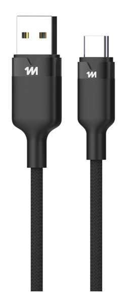 Cabo de Carregamento Rápido USB-C Mini Ultra de 1m (Preto)