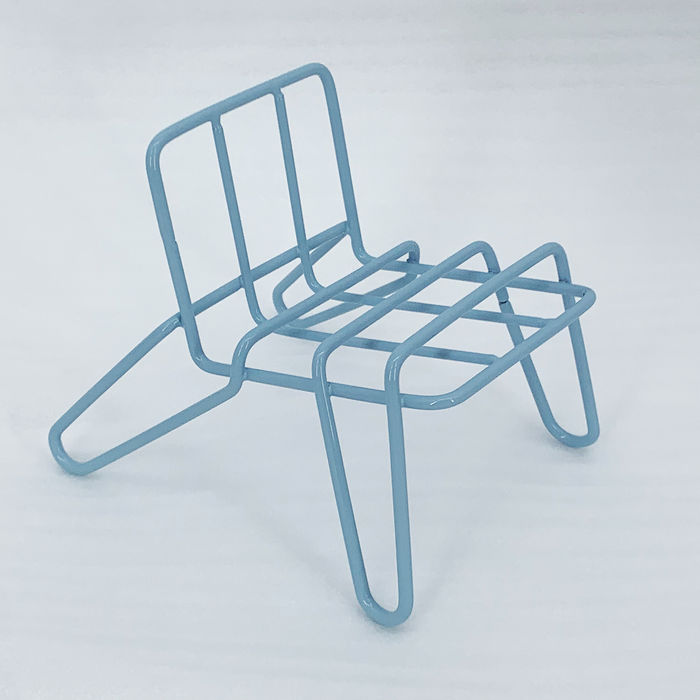 Suporte de Telemóvel em Metal - Design Cadeira Azul