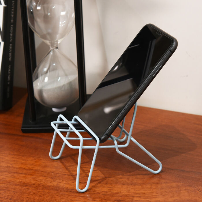 Suporte de Telemóvel em Metal - Design Cadeira Azul