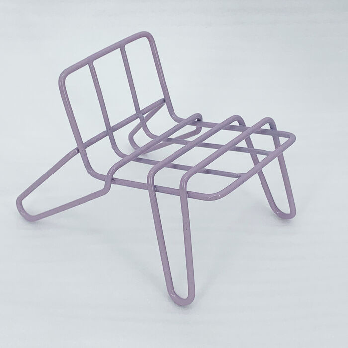 Suporte de Telemóvel em Metal - Design Cadeira Roxa