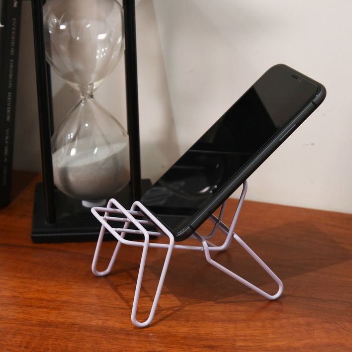 Suporte de Telemóvel em Metal - Design Cadeira Roxa