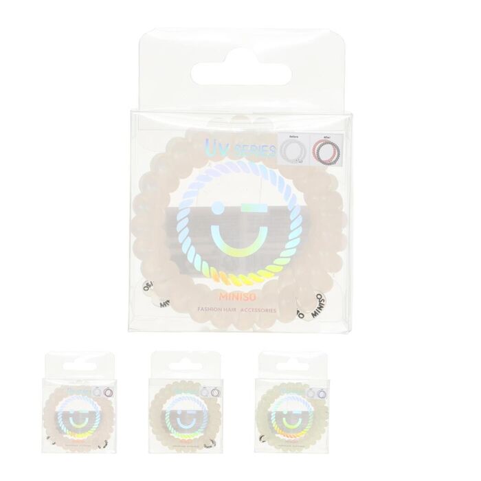 Elásticos De Cabelo Em Espiral Com Mudança De Cor UV (2 unidades)