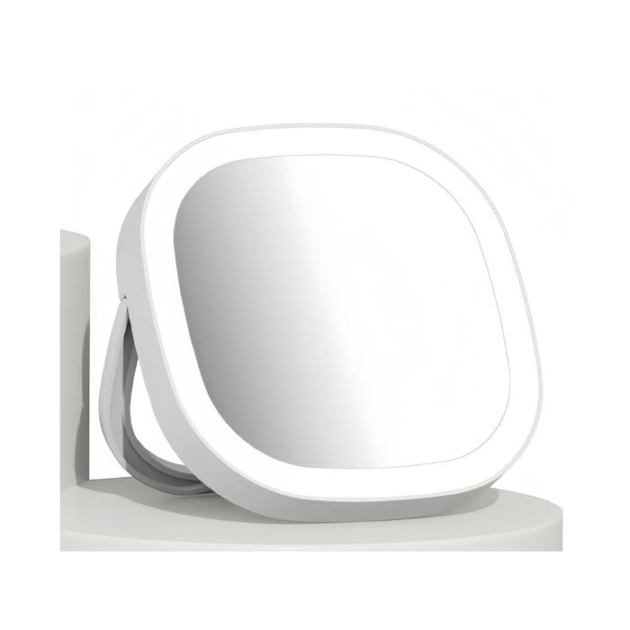 Espelho Compacto Recarregável com Luz da Mini Ultra - Modelo: NV21 (Branco)