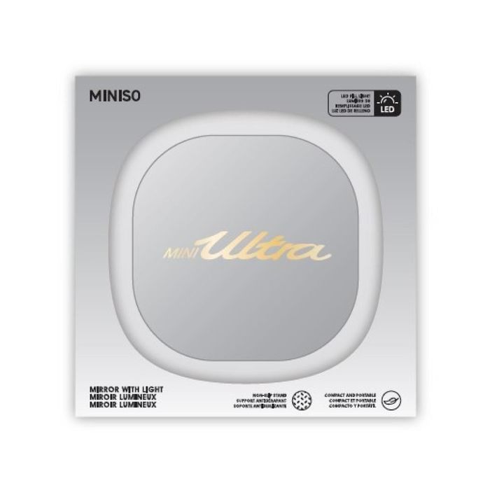 Espelho Compacto Recarregável com Luz da Mini Ultra - Modelo: NV21 (Branco)