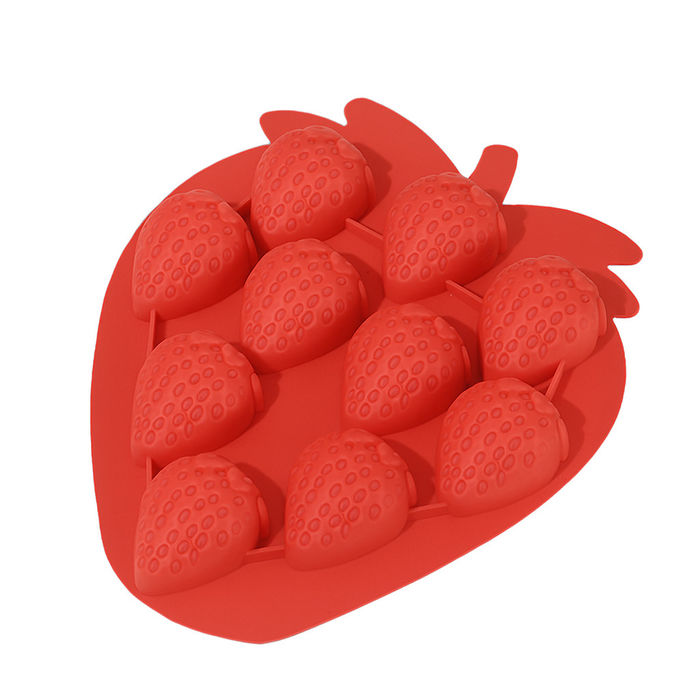 Forma de Gelo em Silicone da Strawberry (Vermelho)
