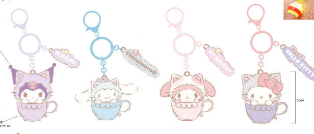Porta-Chaves Luminoso LED em Forma de Copo da Hello Kitty and Friends Cozy Kitten