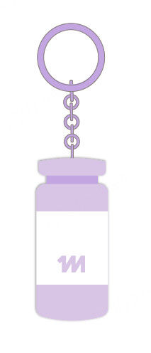 Porta-Chaves Luminoso Decorativo Recarregável Mini Ultra (Roxo)