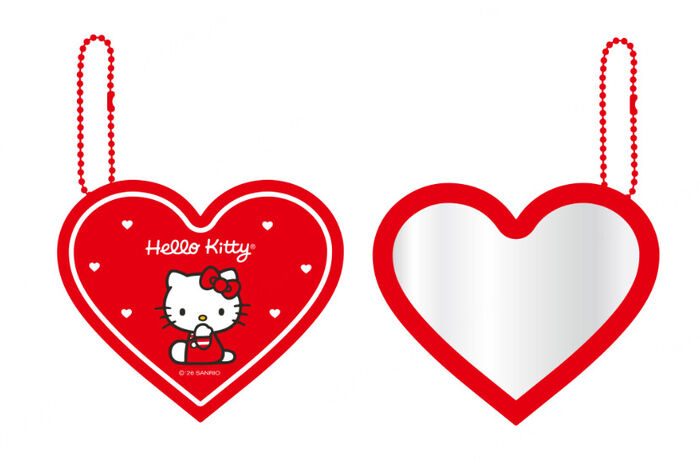 Pendente Espelho em Forma de Coração da Hello Kitty
