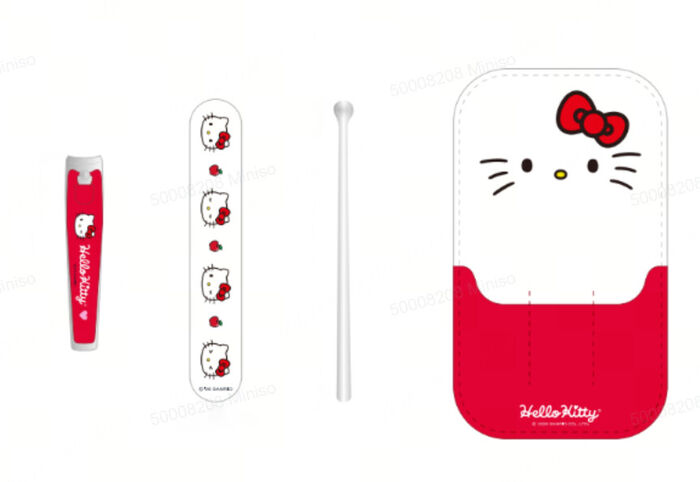 Kit de Manicure de 3 Peças da Hello Kitty com Bolsa de Armazenamento