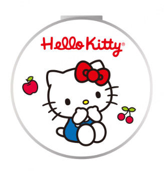 Espelho Compacto Redondo Dobrável de Dois Lados da Hello Kitty