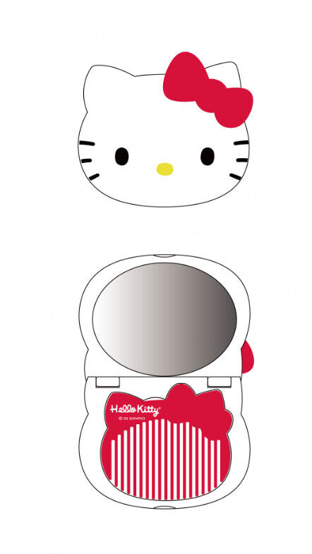 Conjunto Portátil de Espelho e Pente da Hello Kitty