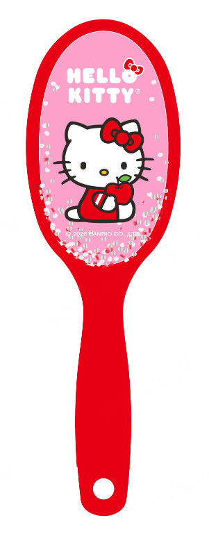 Escova de Cabelo Oval com Glitter da Hello Kitty