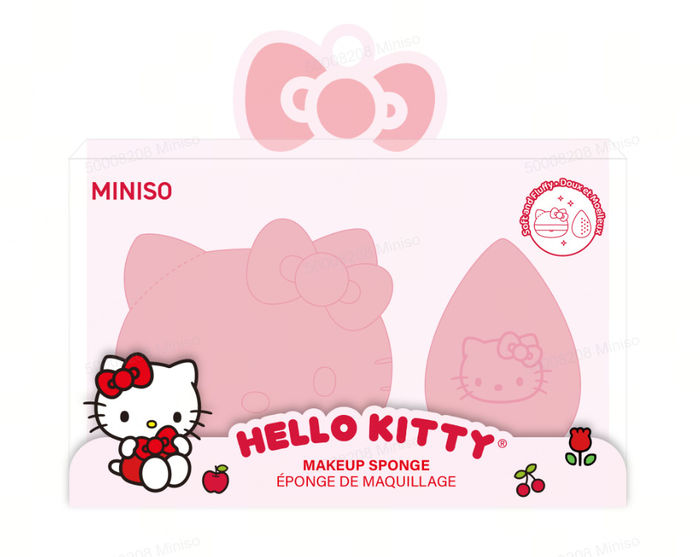 Conjunto Portátil de Esponjas de Maquilhagem da Hello Kitty