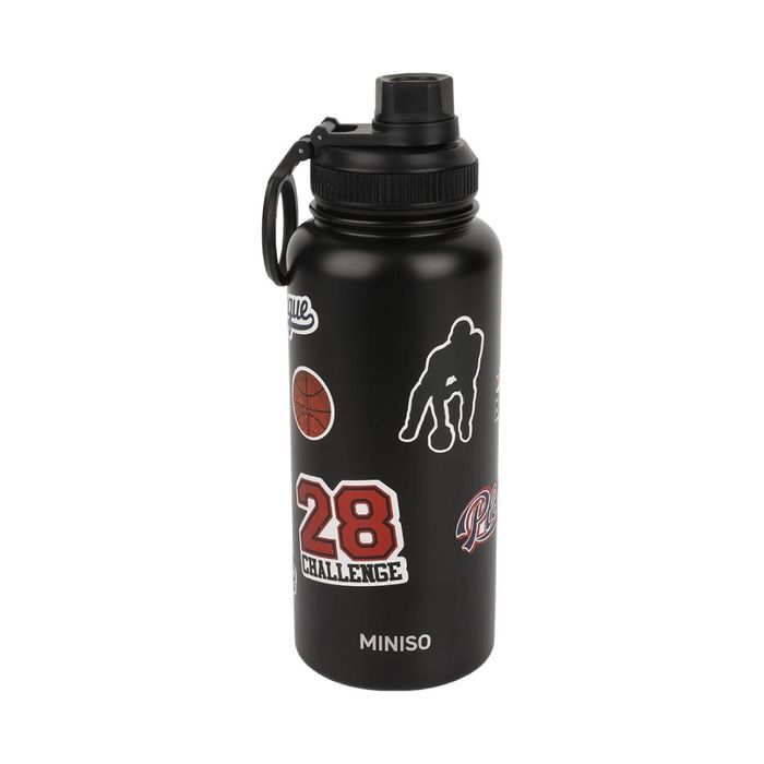 Garrafa Isotérmica de Parede Dupla DIY de 900mL (Preto)