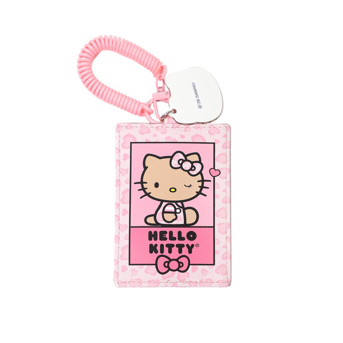 Porta-Cartões da Hello Kitty Leopard em Rosa