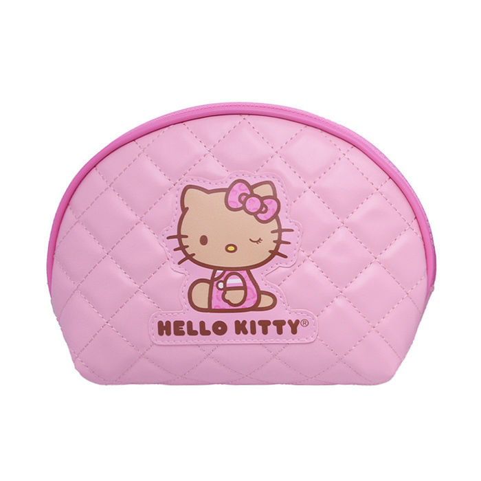 Necessaire em Forma de Concha da Hello Kitty Leopard em Rosa