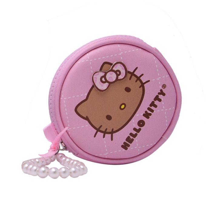 Porta-Moedas Redondo da Hello Kitty Leopard em Rosa