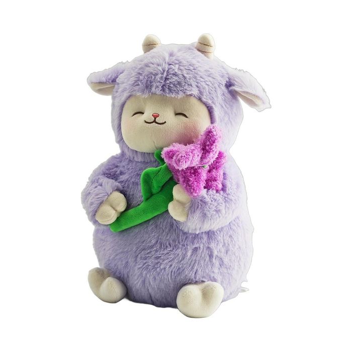 Peluche Cici com Flor Lamb Baa YUMYUM 28cm (Roxo)