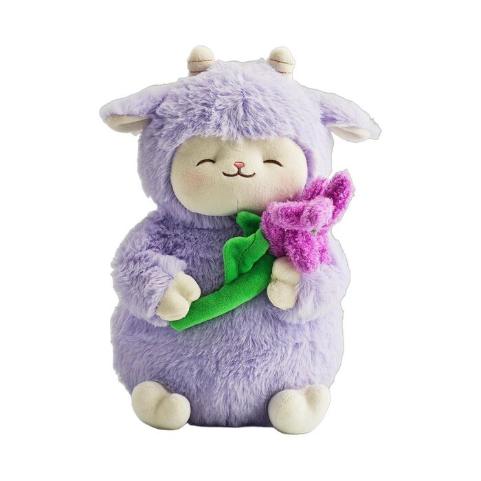 Peluche Cici com Flor Lamb Baa YUMYUM 28cm (Roxo)