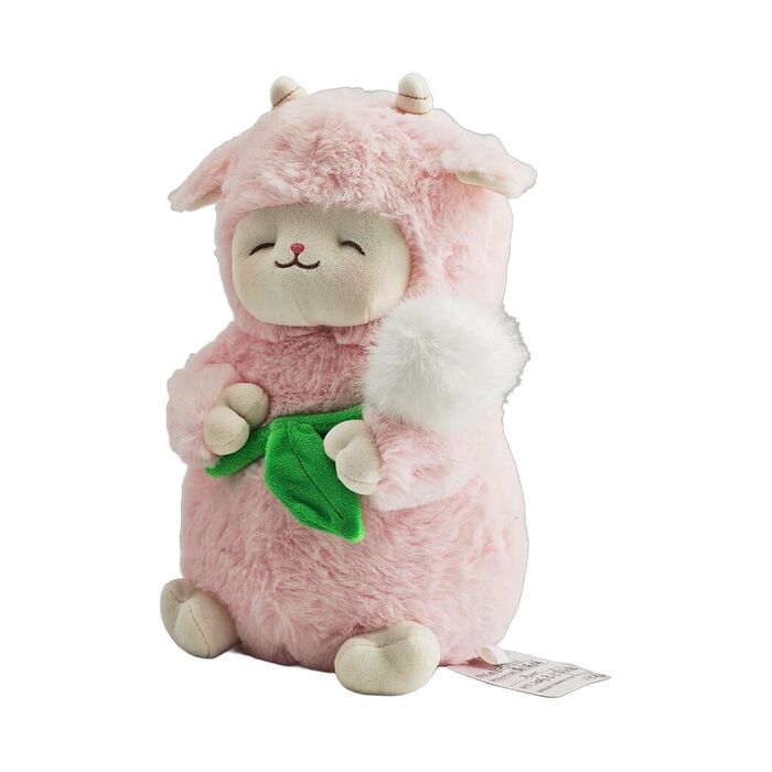 Peluche Cici com Flor Lamb Baa 28cm (Rosa, com Dente-de-Leão)