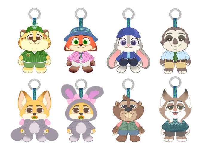 Disney Zootopia Daily Life (Blind Box com Pendente de Peluche Vinil)