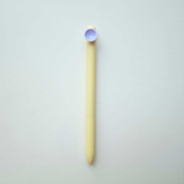 Caneta de Ponta Fina PopPen (0,5mm, Preto) (Corpo Amarelo)