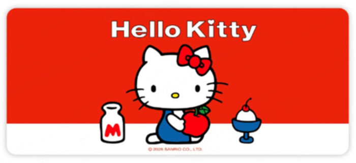 Tapete de Rato Grande da Hello Kitty (Vermelho)