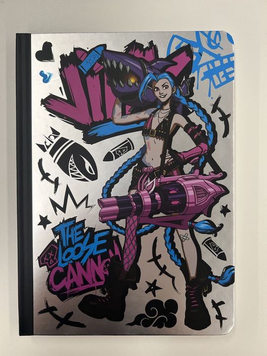 Caderno A5 com Capa Dura Prateada de League of Legends (80 Folhas)