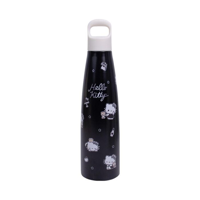 Garrafa Isotérmica com Pega da Hello Kitty de 500mL (Preto)