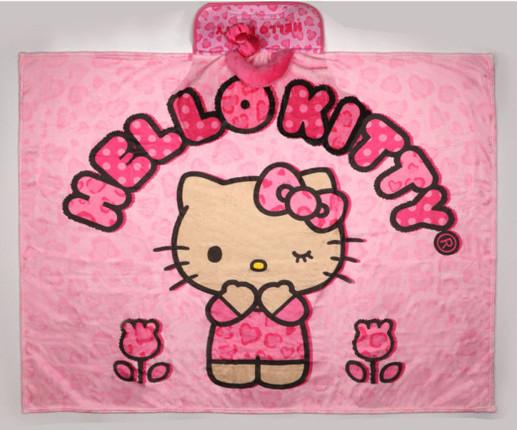 Manta Quente Grande com Alça da Hello Kitty Leopard (Rosa)