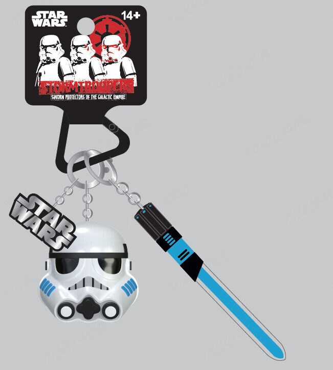 Porta-Chaves com Luz LED de Star Wars em Branco