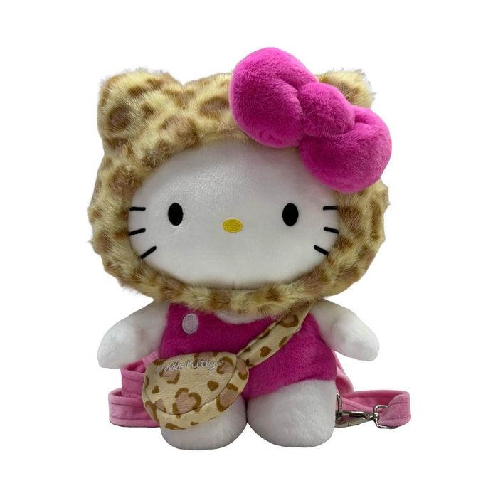 Mochila de Peluche da Hello Kitty Leopard em Castanho
