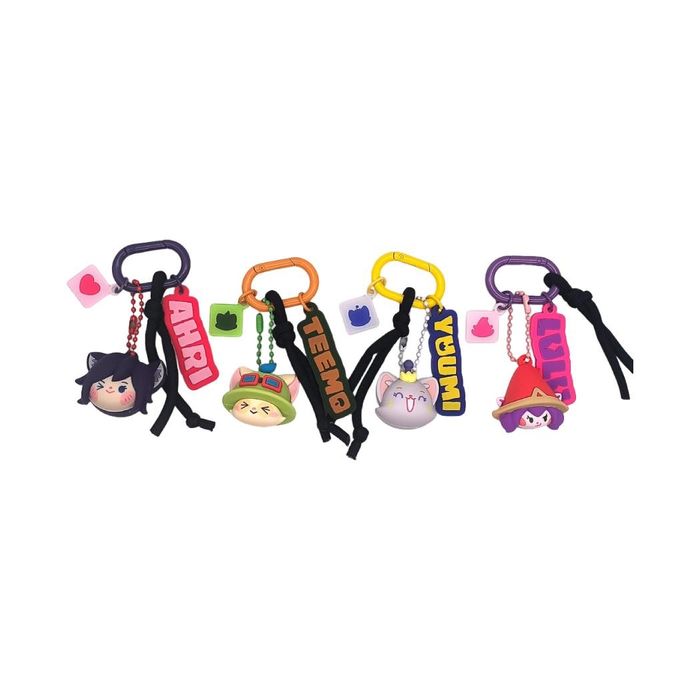 Porta-Chaves Versão Q de League of Legends (4 Modelos Sortidos)