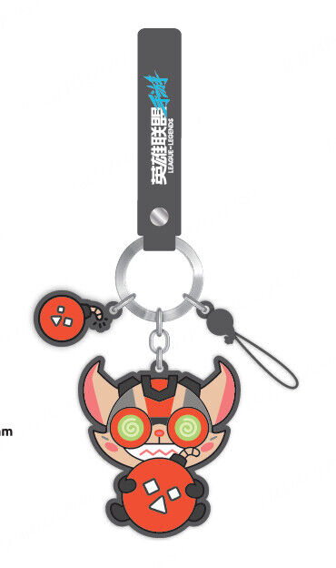 Porta-Chaves com Pendente de Telemóvel de League of Legends (Ziggs)