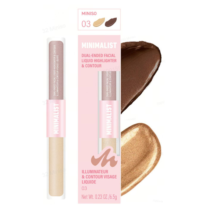 Iluminador e Contorno Facial Líquido de Dupla Ponta da Minimalist (03)