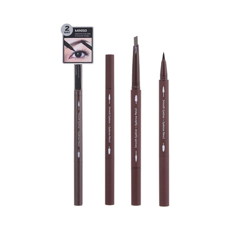 Eyeliner + Lápis de Sobrancelhas Liso (Castanho Escuro)