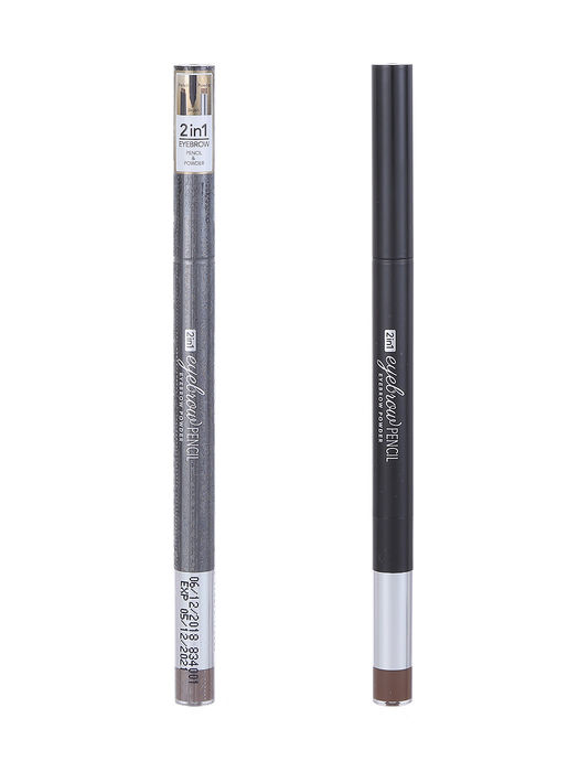 Lápis de Sobrancelhas 2-em-1 + Pó (05 Café Escuro)