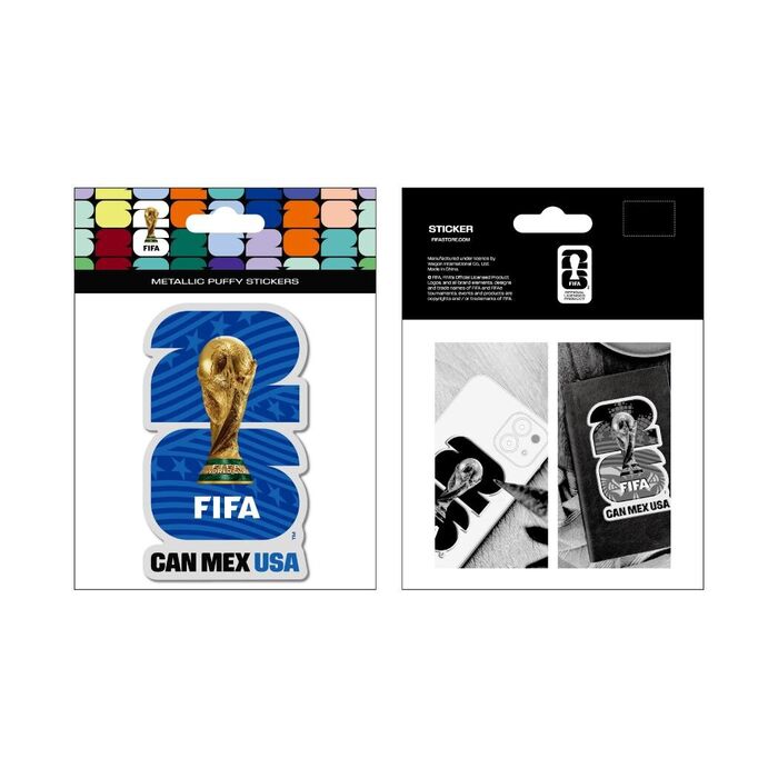 Autocolante Puffy Metalizado da FIFA World Cup 2026 (Azul)