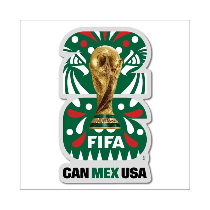 Autocolante Puffy Metalizado da FIFA World Cup 2026 (Verde)