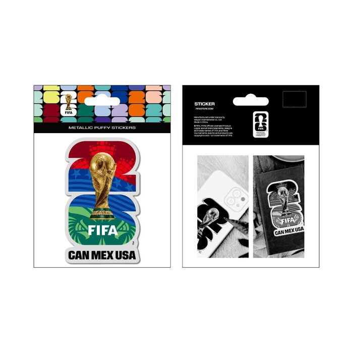 Autocolante Puffy Metalizado da FIFA World Cup 2026 (Multicolor)