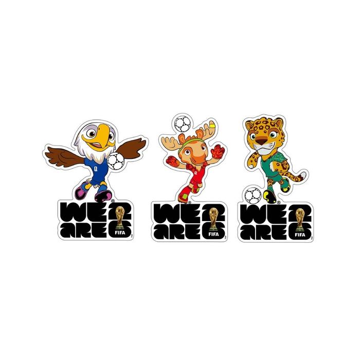Conjunto de Autocolantes da Mascote da FIFA World Cup 2026