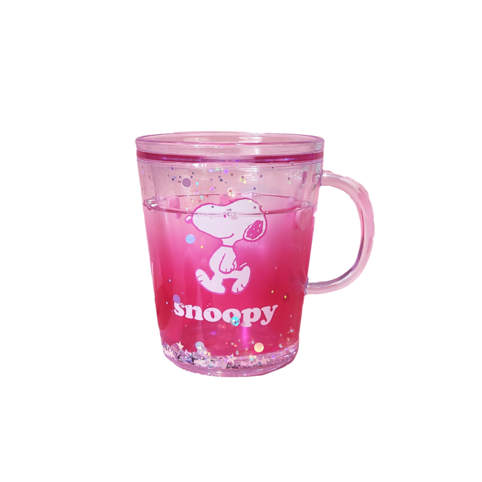 Caneca de Plástico Rosa - Snoopy