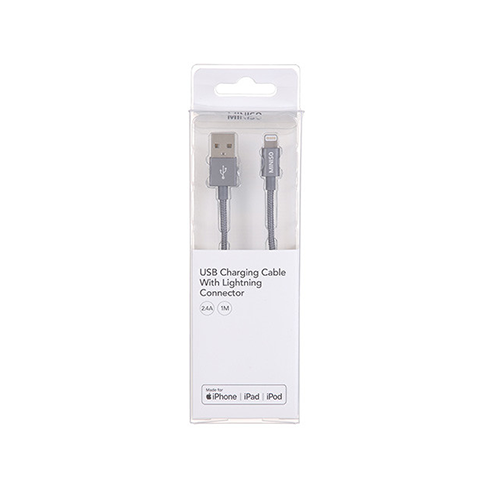 Cabo de carregamento USB com conector Lightning (Cinzento Escuro)